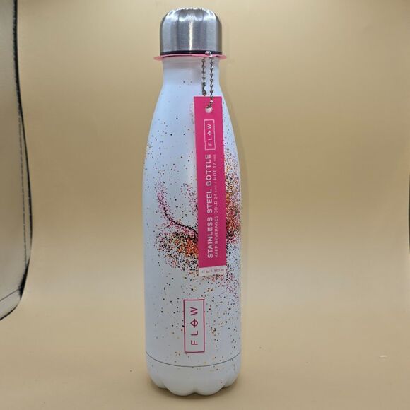 Flow 16oz  stainless steel Water Bottle White and Pink - Picture 2 of 3